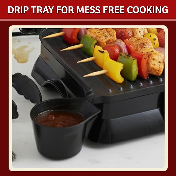 Panini Press - 1400-Watt Electric Indoor Grill and Gourmet Sandwich Maker with Nonstick Plates - Opens Flat for Larger Grilling Surface by Chef Buddy