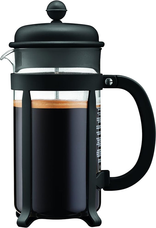 Bodum Java French Press Coffee and Tea Maker with SAN Plastic Shatterproof Carafe, 34 Ounce, Black