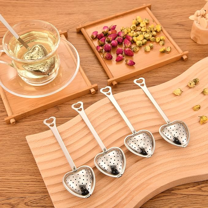 45 Packs Tea Infusers/Filters for Baby Shower Favors,Bridal Shower Party Gifts Souvenirs for Guests Bulk Heart Shape Loose Tea Steeper for Wedding