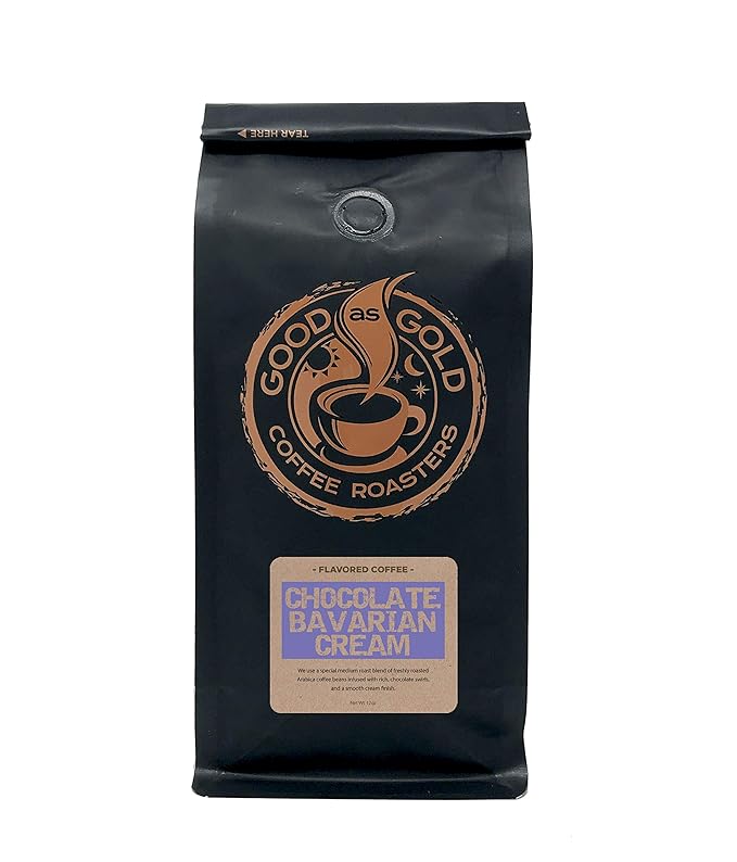 Good As Gold Bavarian Cream Coffee Beans, Flavored Coffee, 12 Oz