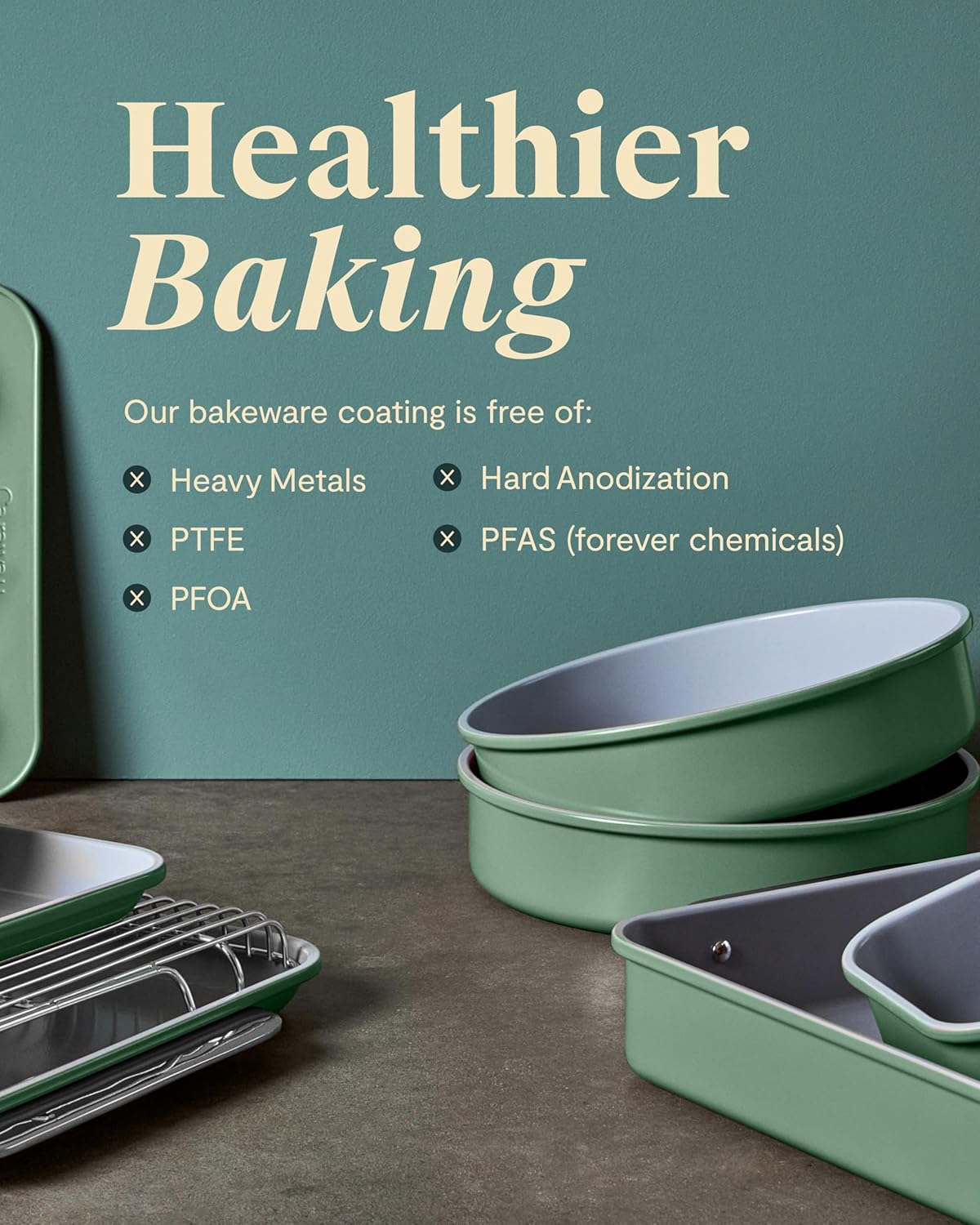Caraway Non-Stick Ceramic Baking Sheet - Naturally Slick Ceramic Coating - Non-Toxic, PTFE & PFOA Free - Perfect for Baking, Roasting, and More - Large (18" x 13") - Navy