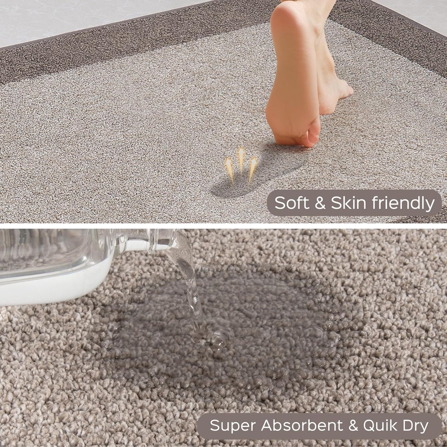 Machine Washable Kitchen Rug 32" x 84", Non Slip Kitchen Mat for Floor, Absorbent Entrance Runner Rug for Bedroom, Hallway, Bathroom, Door (Roll Packing)