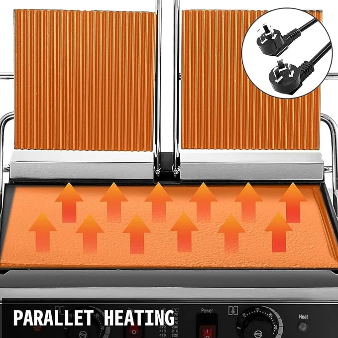 Sandwich Toaster, Electric Sandwich Press Grill, Deep Fill Toastie Maker with Non-Stick Plates, 2200W Sandwich Press Maker, 180° Flat Open, Stainless Steel, Easy to Clean