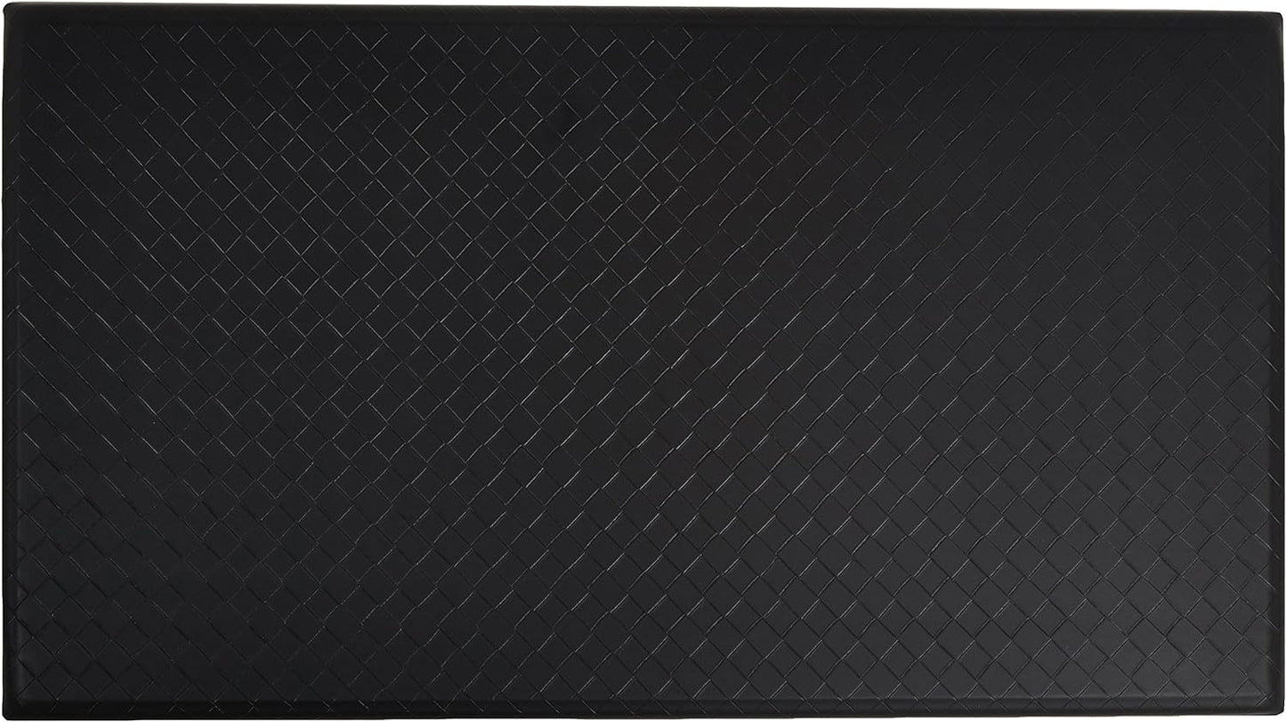 Amazon Basics Anti-Fatigue Standing Mat, Non-Slip, Comfort Mat for Home and Office, 20W x 36L x 0.6Th in, Geometric, Black, 5-Pack