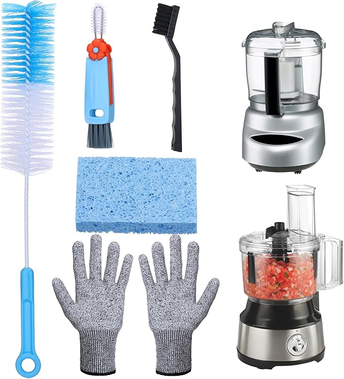 XANGNIER Mini Food Processor & Electric Vegetable Chopper Cleaning Brush Kits,5 Pcs Small Food Processors Cleaner Brush Tools Accessories