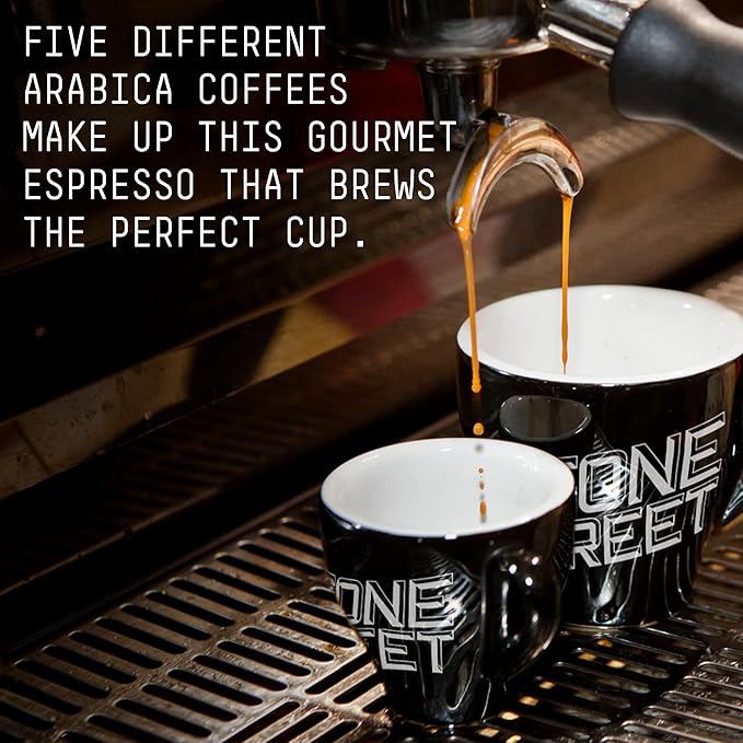 Stone Street Knee Buckling Espresso Beans, High Caffeine Coffee Blend, Dark Roast, Whole Bean, 5 LB