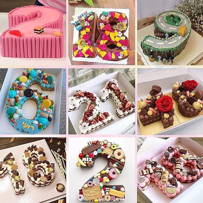 Ducodocu Large Silicone Number Cake Mould 3D Novelty Cake Pan DIY Baking Mold for Birthday Anniversary Number of 7