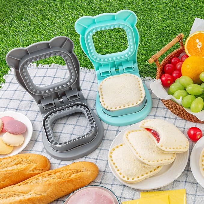 Nifogo Uncrustable Sandwich Cutter Maker, Large Sandwich Cutter and Sealer for Kids Children Boys Girls Lunch Breakfast