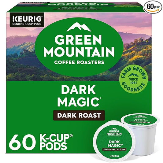 Green Mountain Coffee Roasters Dark Magic, Keurig Single Serve K-Cup Pods, Dark Roast Coffee, 60 Count, (6 Packs of 10)