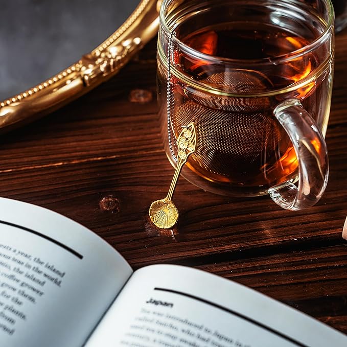 Tea Strainers For Loose Tea Stainless Steel Tea Ball Infuser Tea Ball For Loose Leaf Tea Infuser For Loose Leaf Tea Loose Leaf Tea Steeper Cute Tea Infuser Gift (Cup)