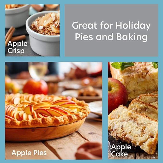 Apple Peeler and Corer - Durable Heavy Duty Chrome Cast Iron w Powerful Countertop Suction, Hand Crank for Fruits, Potatoes or Veggies, Picking Season- Pie Dessert Baking, Must Have Kitchen Essential