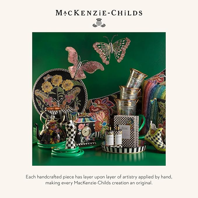MACKENZIE-CHILDS Desk Clock, Decorative Clock for Kitchen and Living Room, Flower Market Reflections