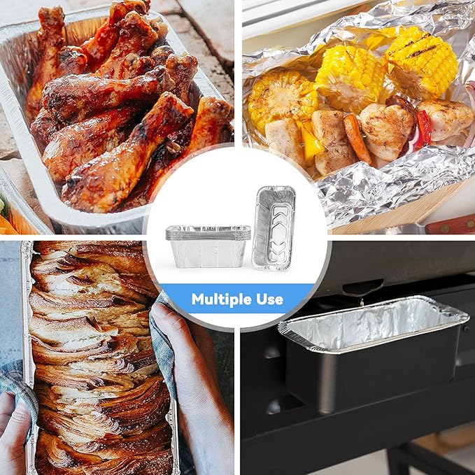 Stanbroil Griddle Grease Cup Tray Holder Catcher Pan with 10 Pack Aluminum Drip Pans Rear Grease Cup Liners for Blackstone 17", 22", 28", 36" Griddles