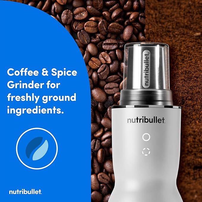 nutribullet® Ultra Plus+ 3-1 Compact Kitchen System, 1200W Kitchen System with Blender, Food Processor, and Coffee and Spice Grinder, 32oz and 24oz Blending Cups, 2-Cup Food Processor, Pearl White