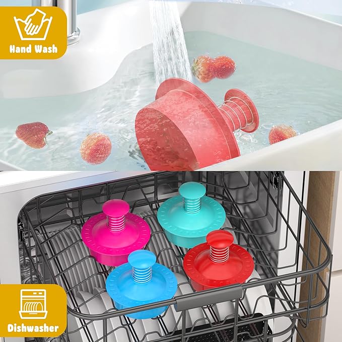 Sandwich Cutter and Sealer Round Cut and Seal Sandwich Maker, Crustless Peanut Butter & Jelly Sandwich Cookie Cutter-Red Round