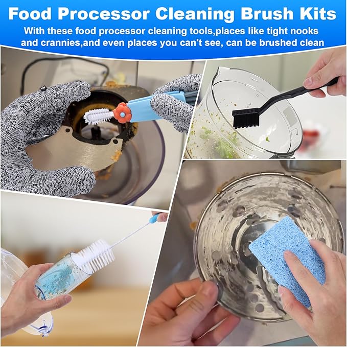 XANGNIER Mini Food Processor & Electric Vegetable Chopper Cleaning Brush Kits,5 Pcs Small Food Processors Cleaner Brush Tools Accessories