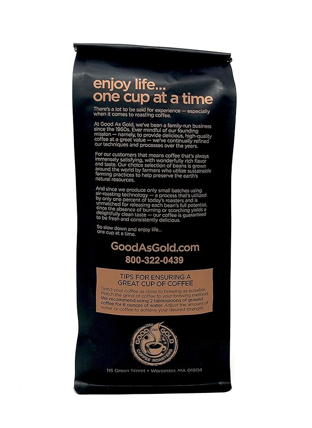 Good As Gold Coffee Roasters - Hazelnut Flavored Whole Bean Coffee, 12 Oz