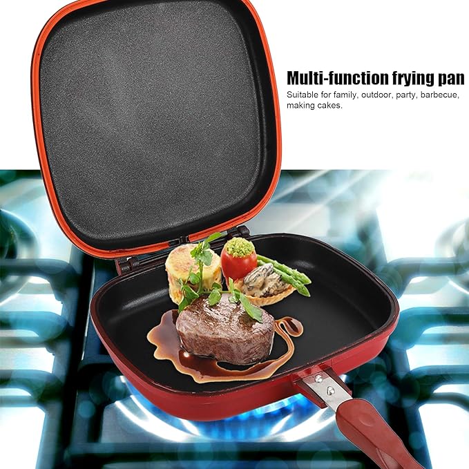 Haofy Frying Pan, Double Sided Grill Pan, 28 cm Kitchen Pancake Pan Omelette Trays for Cooking Sandwich Breakfast