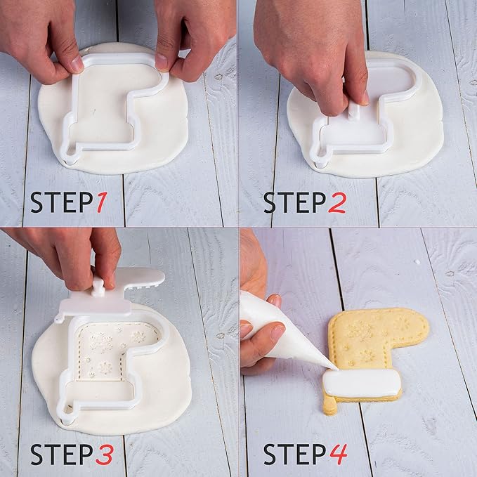 Flycalf Christmas Cookie Cutters Truck With Christmas Tree Shapes Fall Holiday PLA Baking Accessories Cutter Molds Gifts for Kids Decorative Party 3.5" Kitchen Cake Supplies