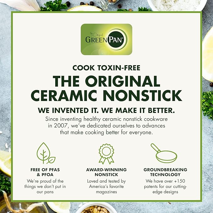 GreenPan Lima Hard Anodized Healthy Ceramic Nonstick 1QT and 2QT Saucepan Pot Set, PFAS-Free, Oven Safe, Gray