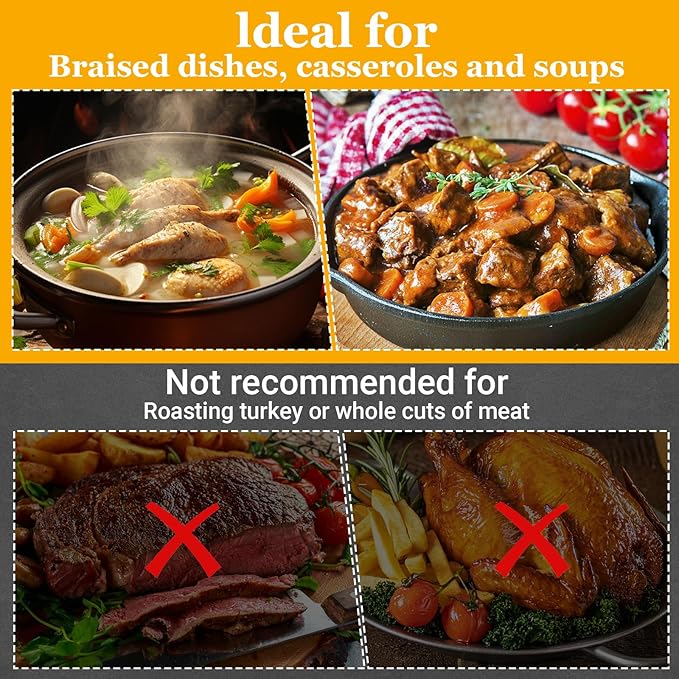 30 Count Electric Roaster Liners, Fits 16, 18, 22 Quart Roasters, Roaster Pan Oven Liners Plastic Cooking Bags for Instant Cleanup, 18 x 34 Inch