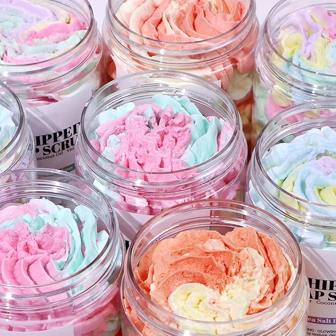 TUZAZO 6 Oz Plastic Container Jars with Lids and Labels BPA Free, Empty Round Clear Cosmetic Containers Plastic Slime Jars for Lotion, Cream, Ointments, Body Butter, Makeup, Travel Storage (12 Pack)