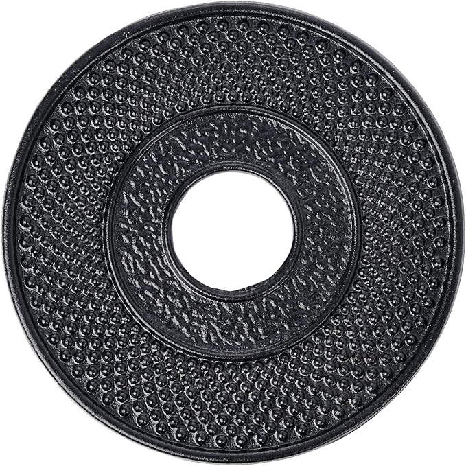Sungmor Black Cast Iron Teapot Trivet - Japanese Style Heat-Resistant Stand for Teapots & Kettles, Durable Non-slip Base for Table Protection