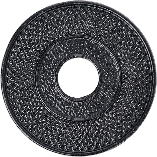 Sungmor Black Cast Iron Teapot Trivet - Japanese Style Heat-Resistant Stand for Teapots & Kettles, Durable Non-slip Base for Table Protection