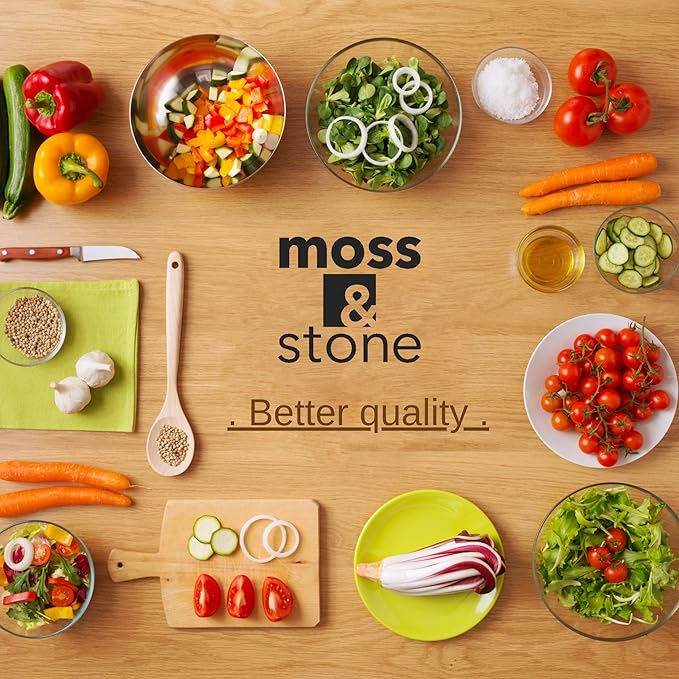 Moss & Stone Hand Blender Electric With Egg Whisk & Chopper, Powerful 300 Watt Immersion Hand Blender Set, Mixer Set Stainless Steel Shaft & Blades, Red Handheld Mixer With Ergonomic Grip