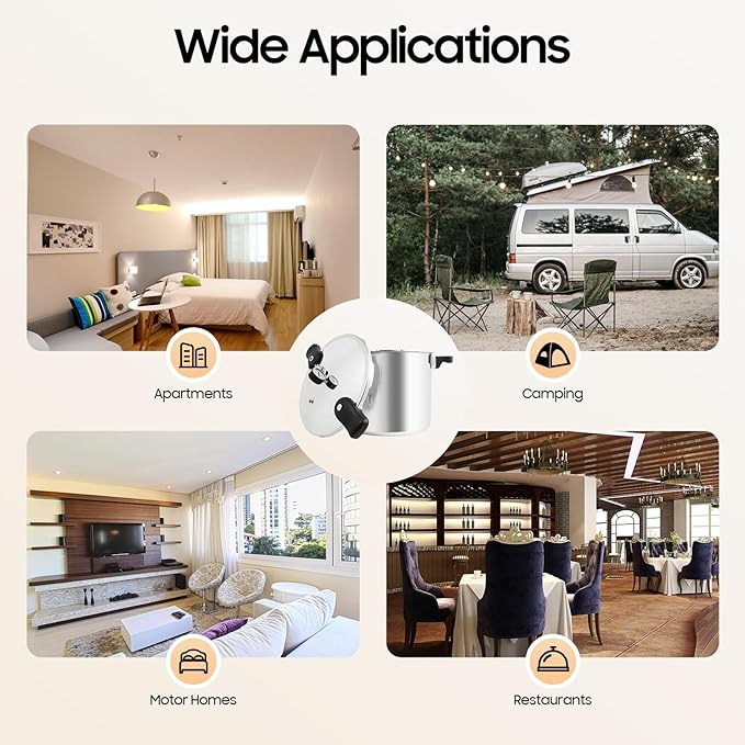 23-Quart Pressure Canner, Stainless Steel Pressure Canner with Gauge & 90 KPA Safety Valve for Family or Commercial