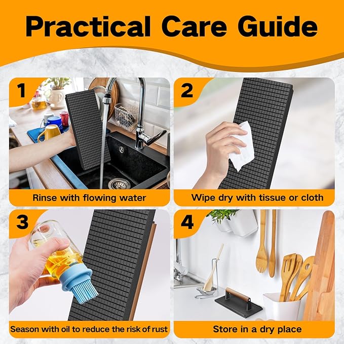 Yoehka Cast Iron Grill Press-1PCS, Heavy Duty Bacon/Burger/Griddle/Chef Press with Wood Handle, Perfectly Grilled Steak,Meat,Sandwich,Panini, 2.25lbs Cooking Weight,Rectangle(8.27"×4.25"×3.35”in)