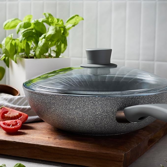 ZWILLING Parma Plus Ceramic 11-inch Aluminum Ceramic Nonstick Wok with Lid