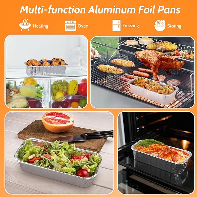 20 Pack Grill Drip Pans, Aluminum Foil Drip Pan Grease Catcher Cup Liner Compatible with Weber SmokeFire EX4/EX6/EPX6, Summit & Genesis II 400/600 Series, 11 x 5” Disposable Grill Grease Tray