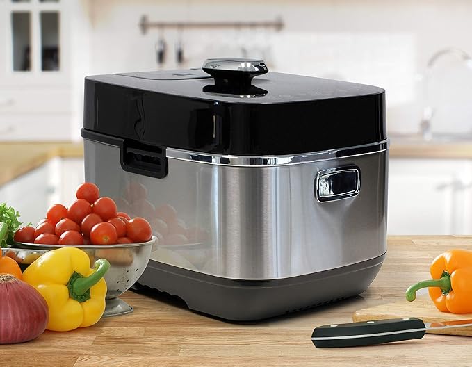 Healthy Cuisine 6 QT (5.7 Liter) Electric Induction Heating Digital Pressure Cooker Large Cooking Basket LED Screen with Touch Selection Menu - - Premium Quality