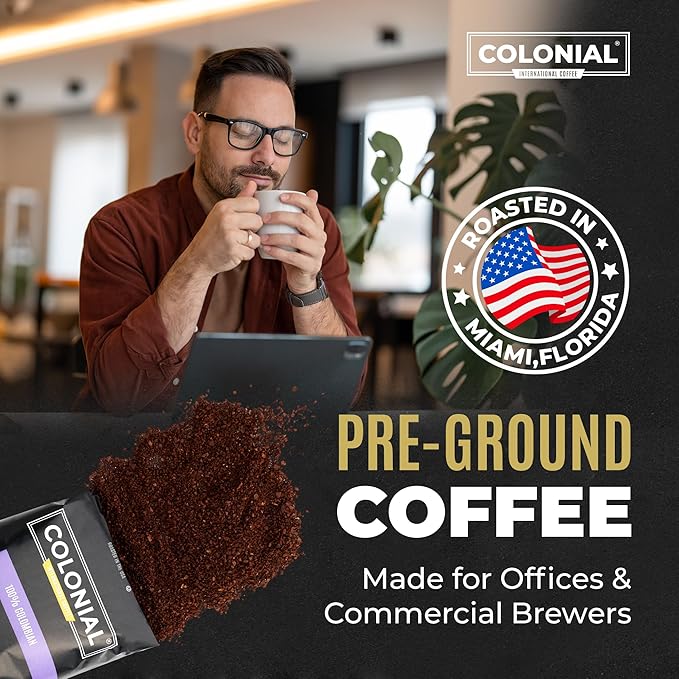 Colonial Coffee 12 Count Single Pot Coffee Packets – Signature Breakfast Blend, Medium Roast | Pre-Measured Frac Packs for 12 Cup Maker | Bulk Ground Gourmet Coffee for Home & Office