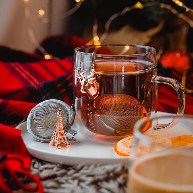 Tea Strainers For Loose Tea Stainless Steel Tea Ball Infuser Tea Ball For Loose Leaf Tea Infuser For Loose Leaf Tea Loose Leaf Tea Steeper Cute Tea Infuser Gift (Lobed)
