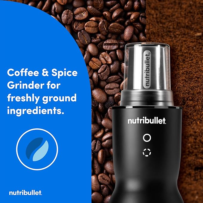 nutribullet® Ultra Plus+ 3-1 Compact Kitchen System, 1200W Kitchen System with Blender, Food Processor, and Coffee and Spice Grinder, 32oz and 24oz Blending Cups, 2-Cup Food Processor, Satin Black