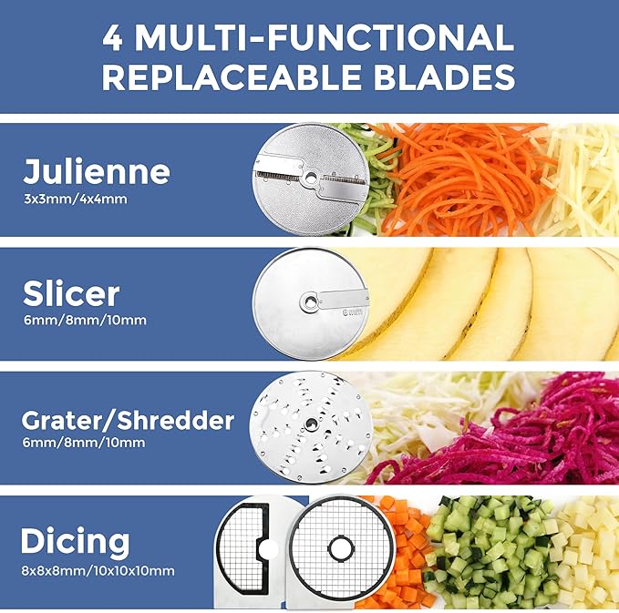 TK Universal Disc Replacement for Half and Round Hopper - Vegetable Chopper - Shredder 7mm for Shredding