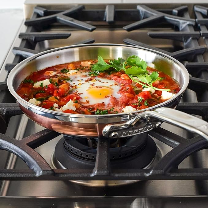 Hestan - CopperBond Collection - 100% Pure Copper Frying Pan, Induction Cooktop Compatible, 8.5-Inch