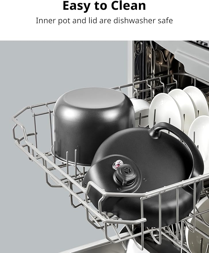 COMFEE’ 7-in-1 Small Electric Pressure Cooker, Slow Cooker, Steamer, Sauté, Sous Vide, Warmer, Multi Cooker with Natural Ceramic Coated Non-Stick Pot, 3 Quarts