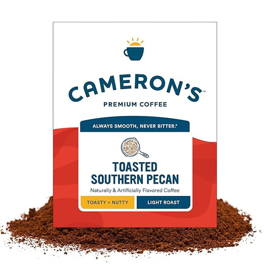 Cameron's Coffee Roasted Ground Coffee Bag, Flavored, Toasted Southern Pecan, 64 Ounce, (Pack of 1)