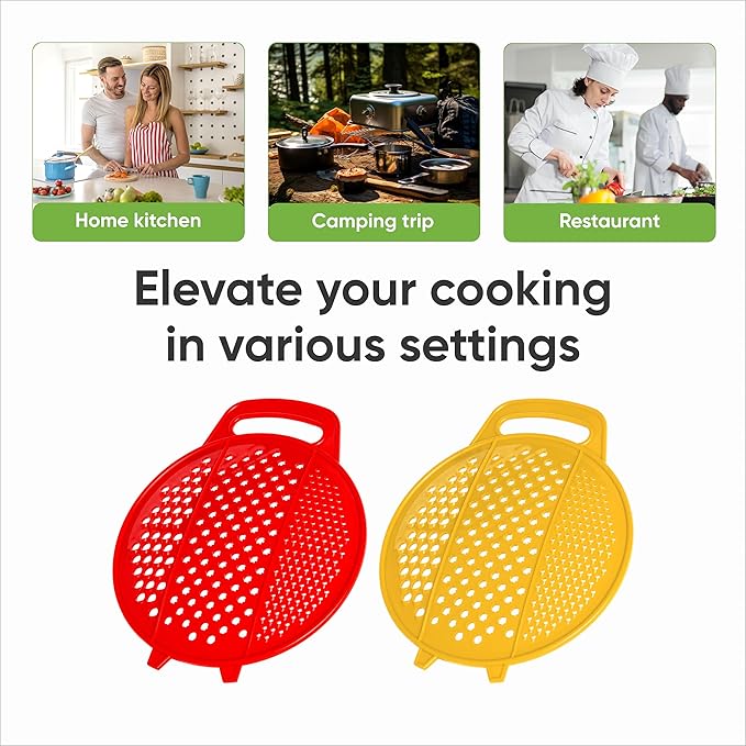 Shredder Kitchen - Plastic Grater with Handle - Round Slicer for Fruits & Vegetables