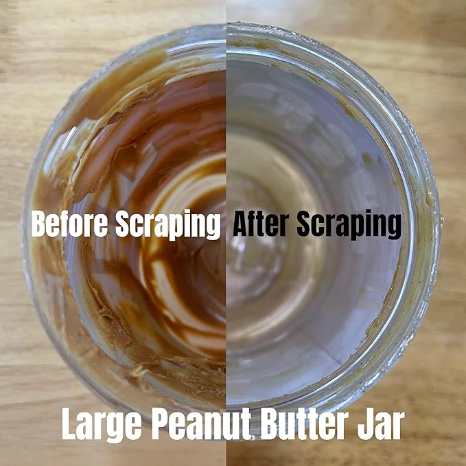 TWO Food Saving, Fast Kitchen Scrapers that Get ALL Food Out of Cans and Jars, esp. corners and bottoms. For peanut butter, mayonnaise, tomato paste, purées, etc. Dishwasher-safe. (Turquoise/Slate)