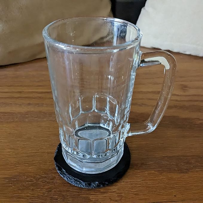 Ride The Fire: Flaming Chopper Motorcycle Coasters - Round Slate - Set of 4