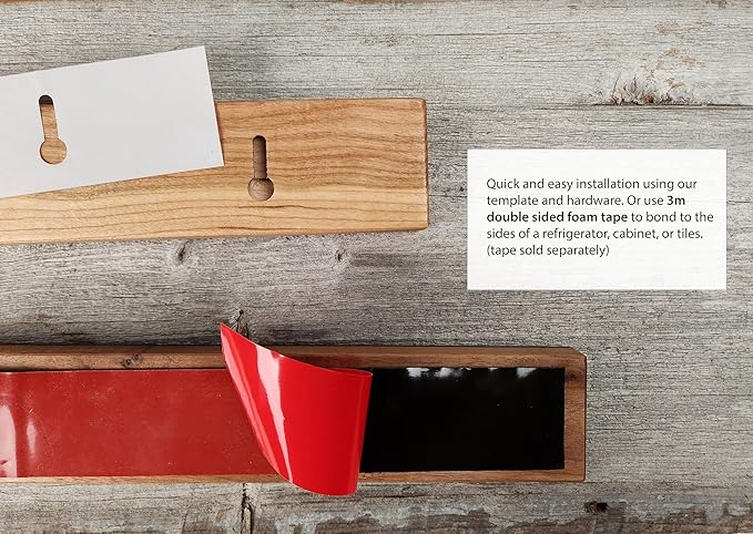 Magnetic Wooden Knife Bar Holder Strip, Cherry or Walnut, 12, 16, 20, or 24 Inch (20 Inch, Cherry)