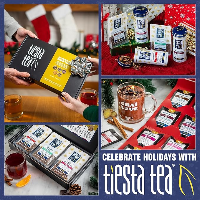 Tiesta Tea - 20 Pack Cold Brew Variety, Loose Leaf, Premium Blend, High to Non-Caffeinated, Assorted Tea Sample Set, Cold Brew Packets, Brews 64oz Pitcher Per Bag (Pack of 20)