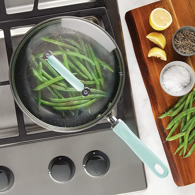 Rachael Ray Create Delicious Deep Hard Anodized Nonstick Frying Pan / Fry Pan / Hard Anodized Skillet - 10.25 Inch, Gray