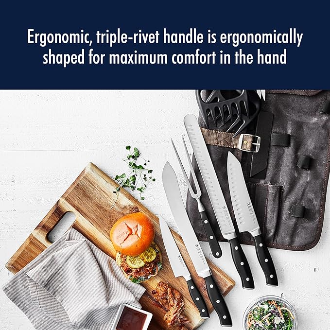 Henckels Forged Accent 9-pc Barbecue Carving Tool Set,Black
