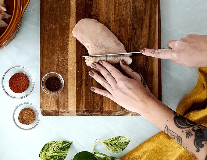 DURA LIVING 3-Piece Kitchen Knife Set – Ultra-Sharp Forged High Carbon Stainless Steel, Includes 8" Chef, 5" Utility, 3.5" Paring Knives, Ergonomic Handles, Professional Starter Set, Black