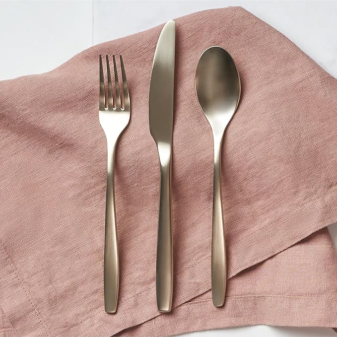 Cambridge Silversmiths Averie Champagne Satin 20-Piece Flatware Set, Service for 4